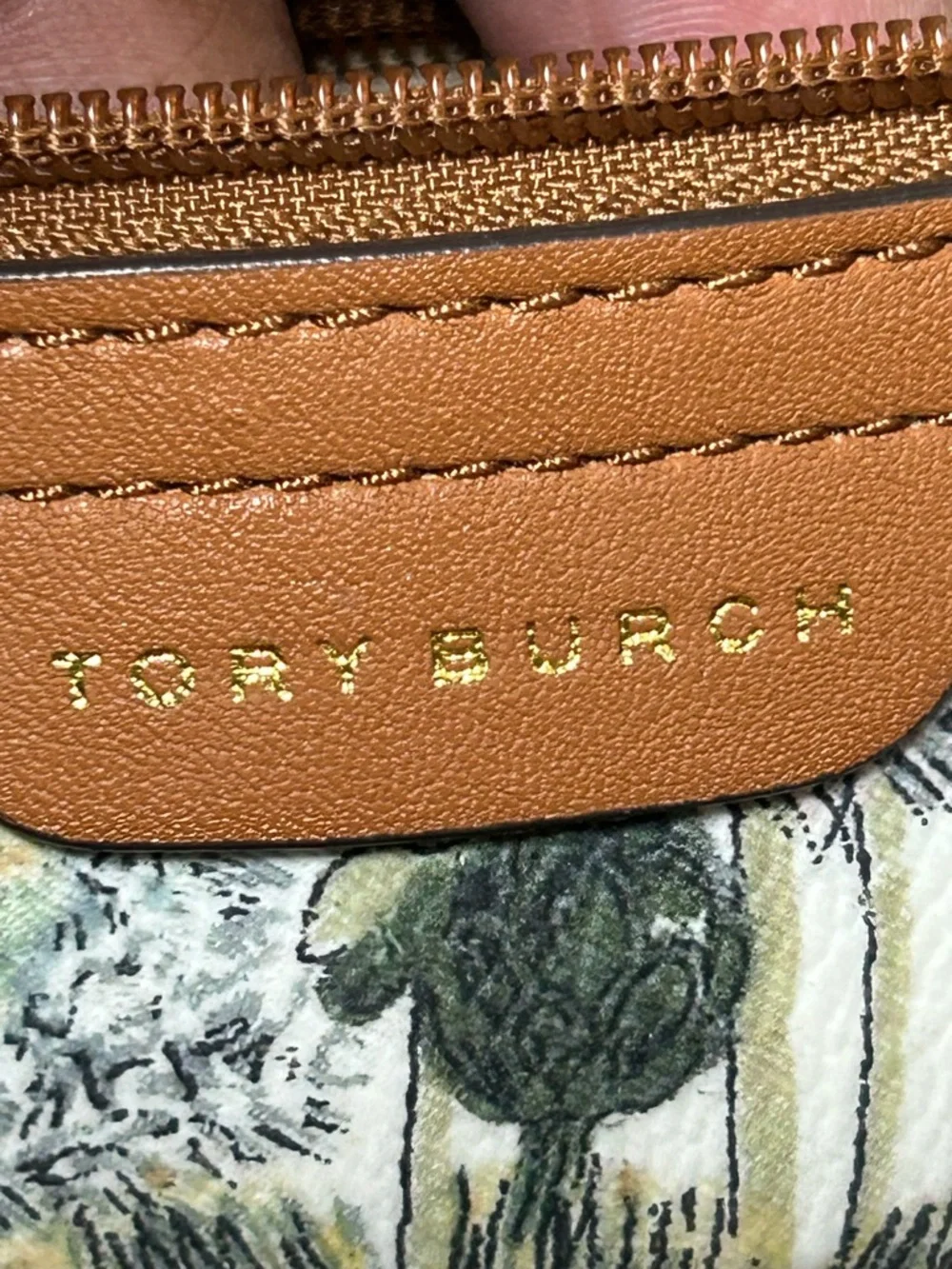 Tory Burch Kerrington Small Zip Floral Coated Canvas Tote Approx. 15 x 10 x 4 - Picture 15 of 17